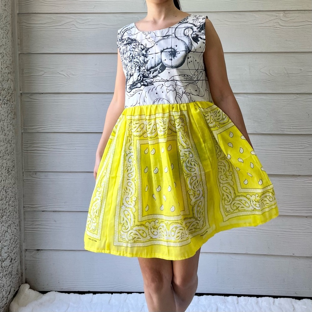 Vintage Fabric | Handmade Myth The Astrological Star Signs Dress SKU 08171 - Picture 10 of 14